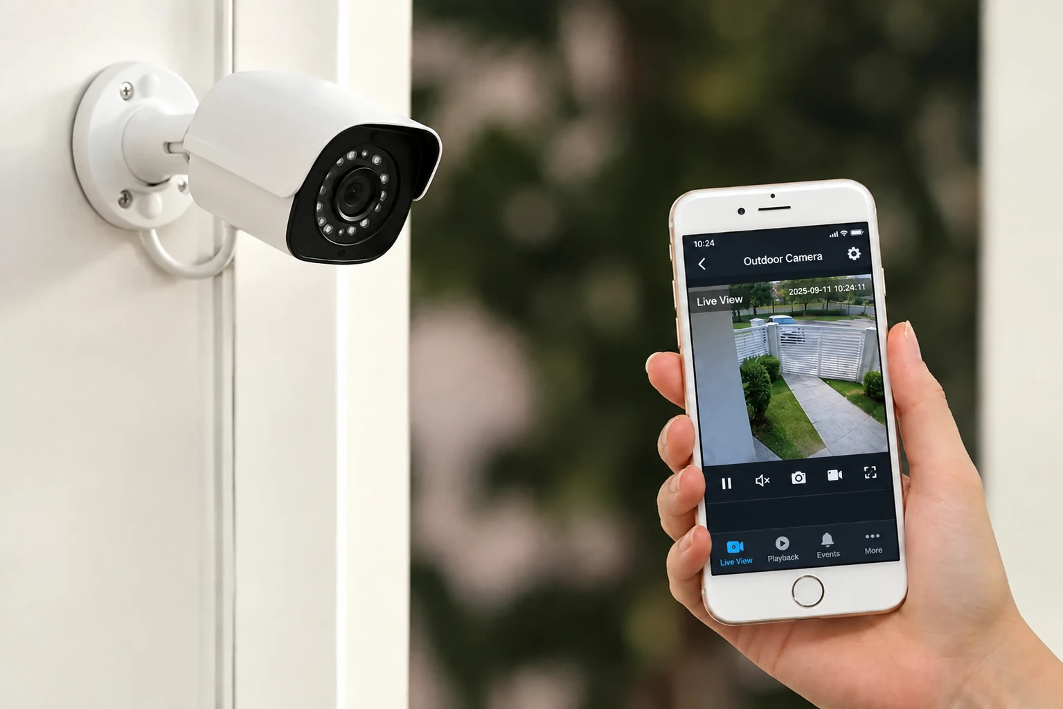 Sistem CCTV dan ponsel